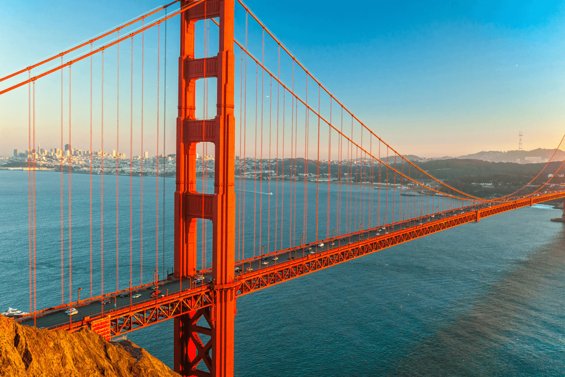 Golden gate-bron i Kalifornien, San Francisco.
