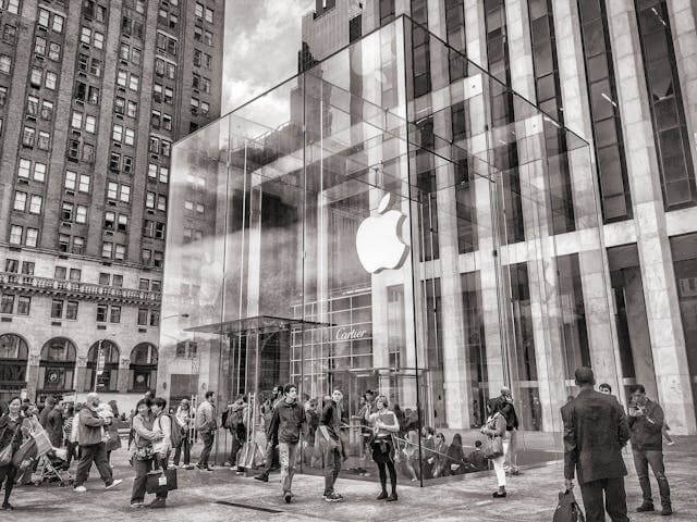 Apple butiken på Fitfth avenue.