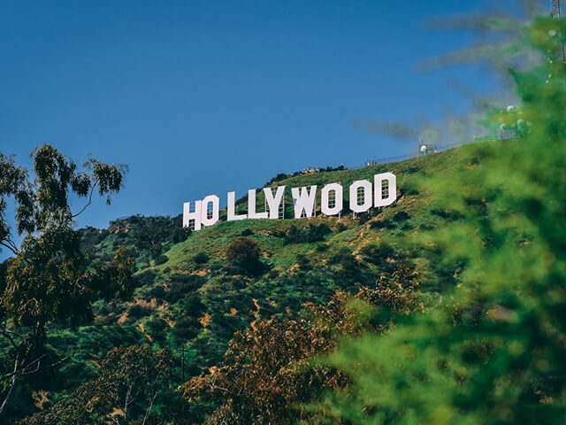 Los-angeles-forsta-besok-i-USA Hollywood-skylten i Los Angeles