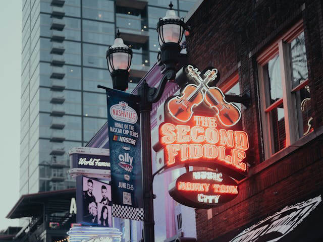 broadway-street-nashville Broadway street i Nashville.