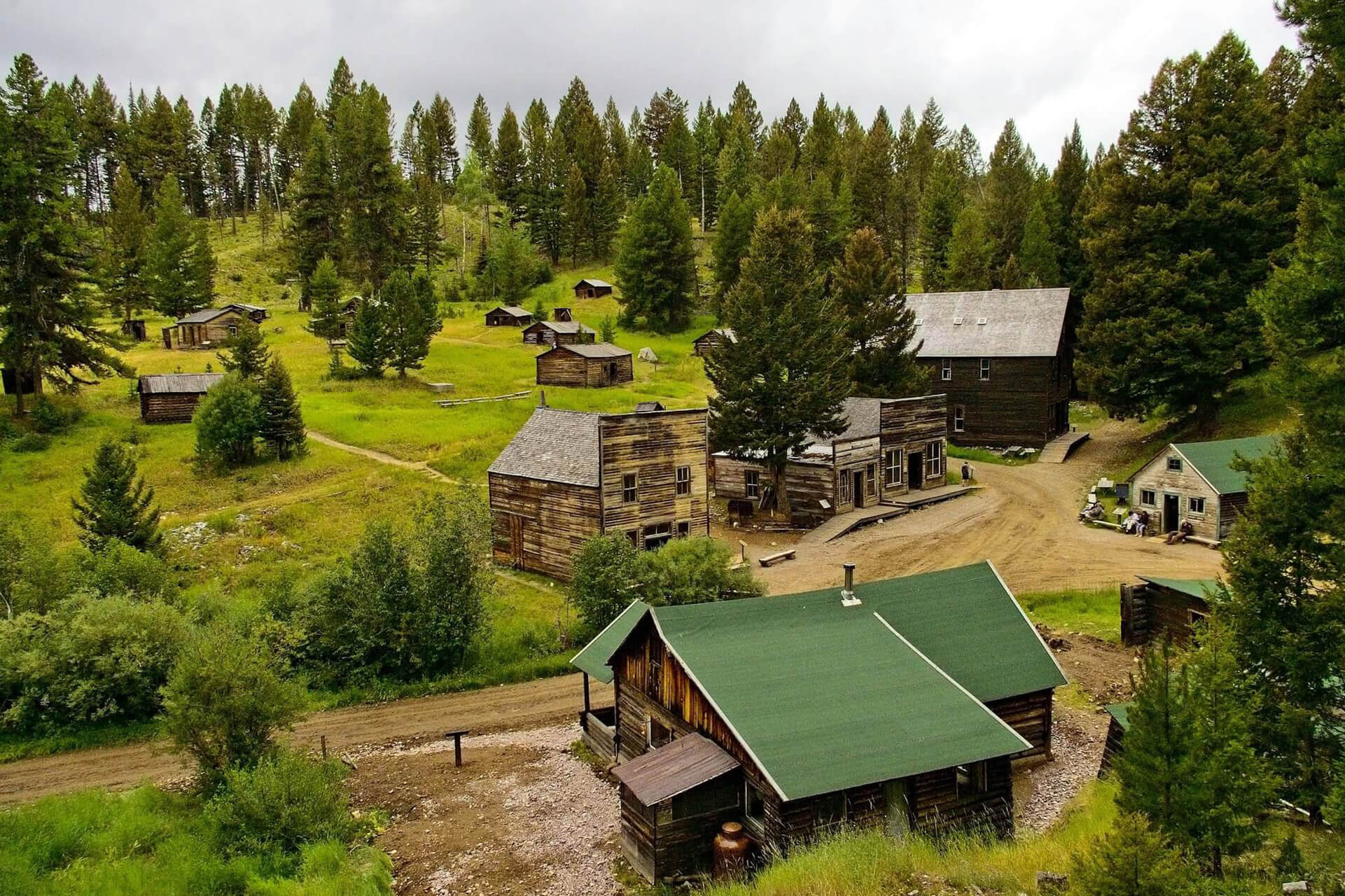 Gammaldags hus i Montana.