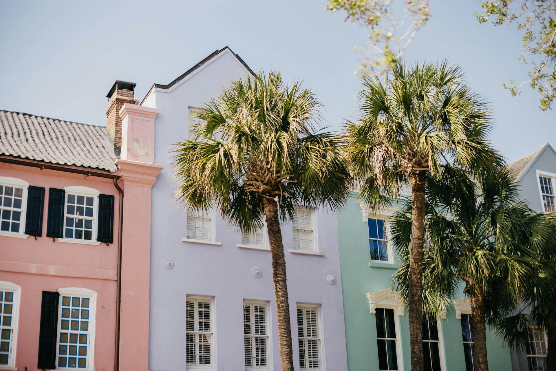 Färgglada hus i South Carolina